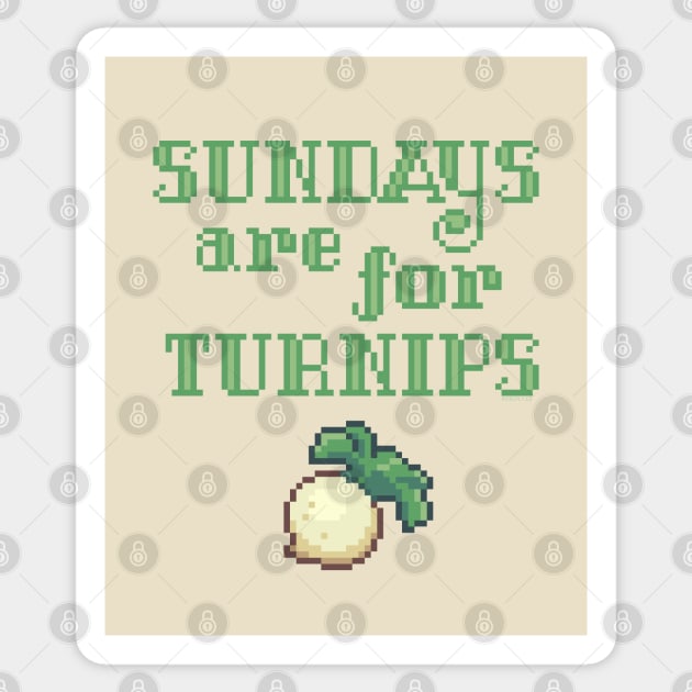 Sundays Are For Turnips Sticker by PIXELFLY